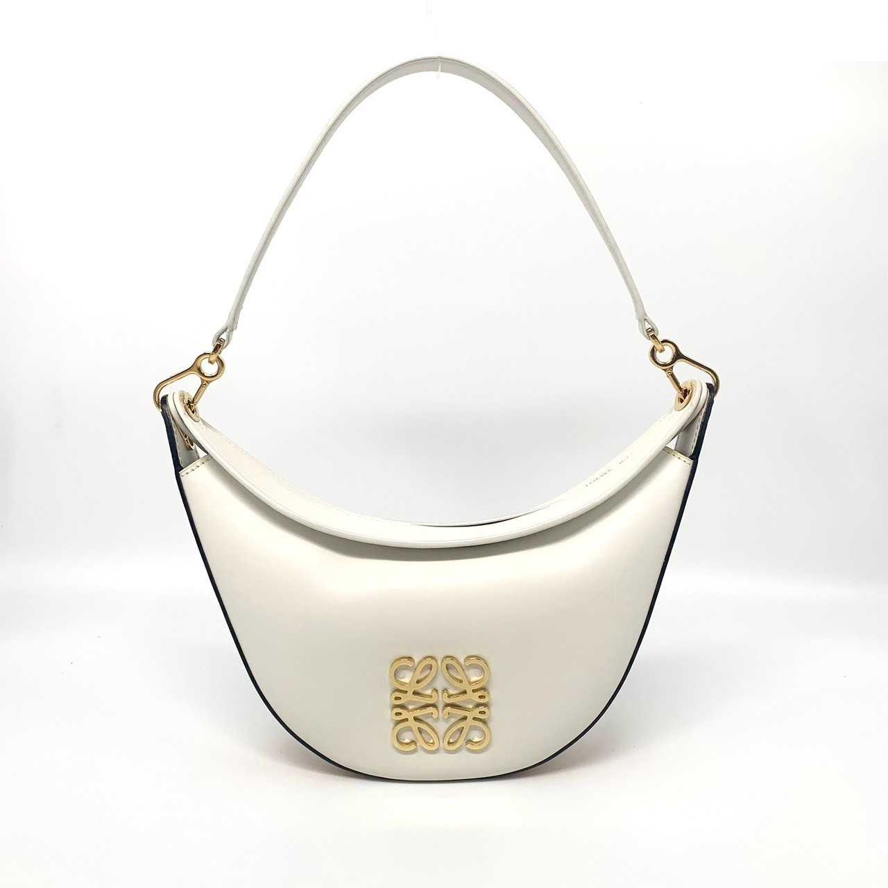 Loewe Luna hobo small white/brown calfskin ghw dc22