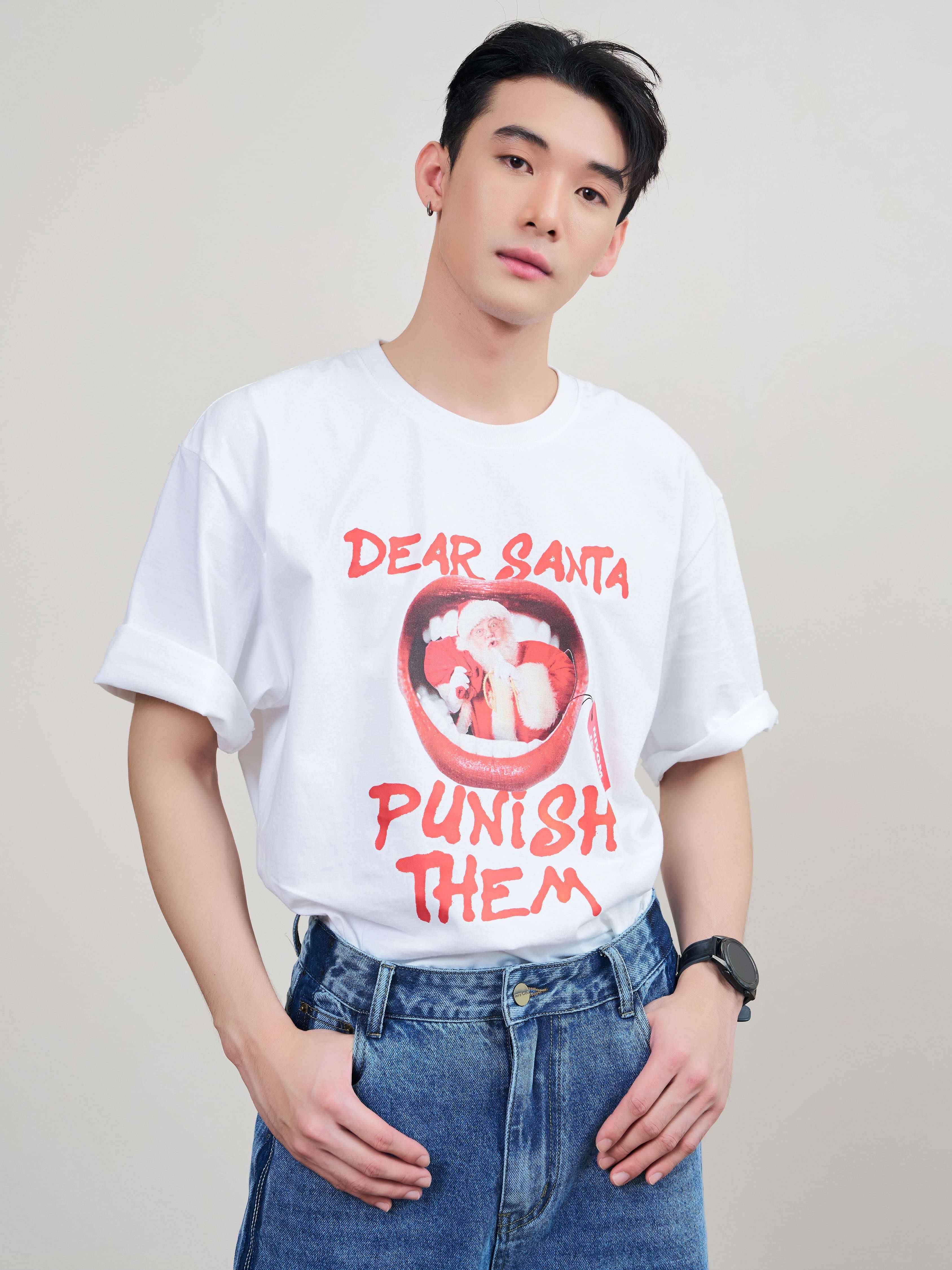 Niyomjeans collection 2 U รุ่น TSS35  สกรีนลาย ผ้าCotton ผ้ายืด