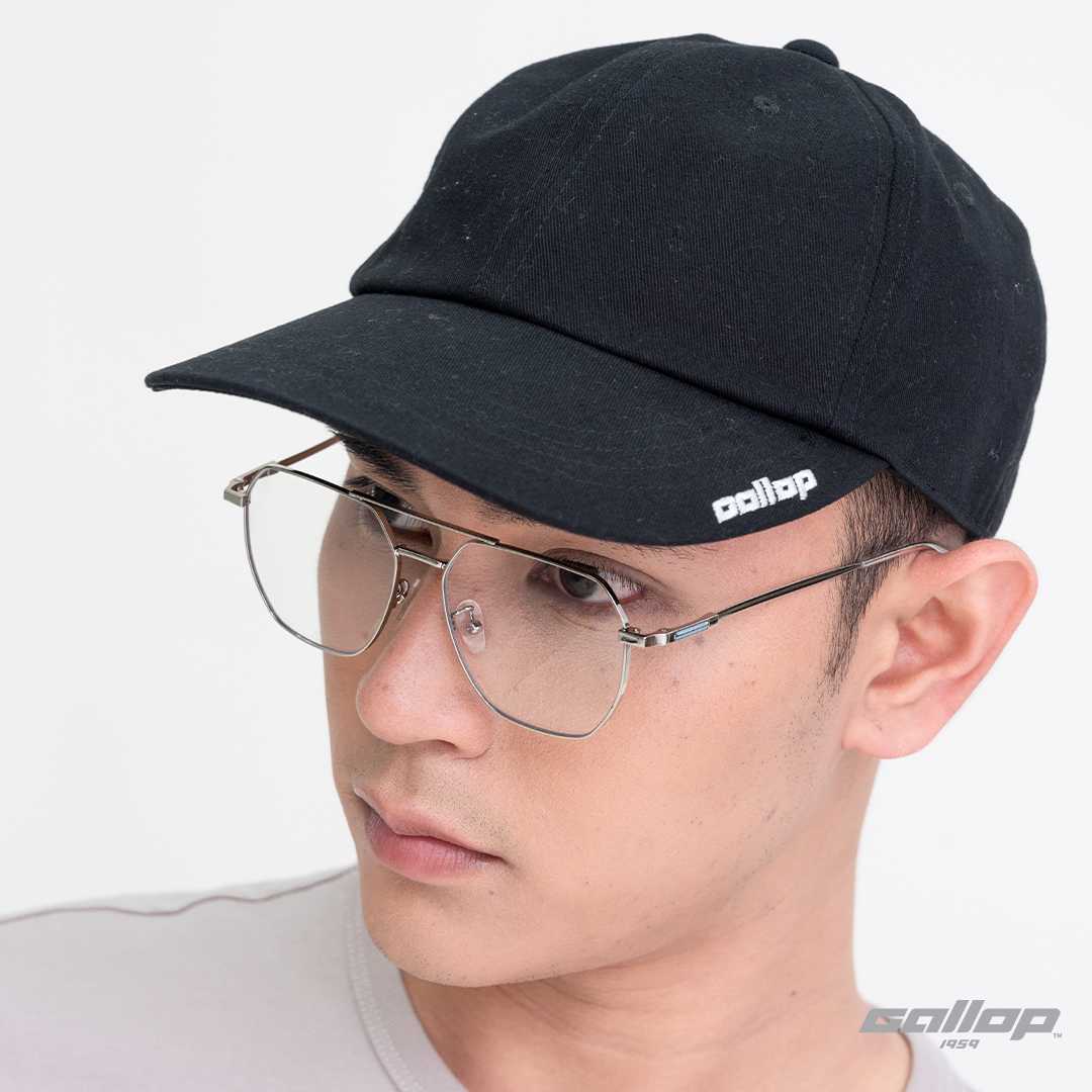 GALLOP : หมวกแก๊ป รุ่น Cotton Basic Cap GC9016 มี 3 สี ดำ,กรม,ขาว
