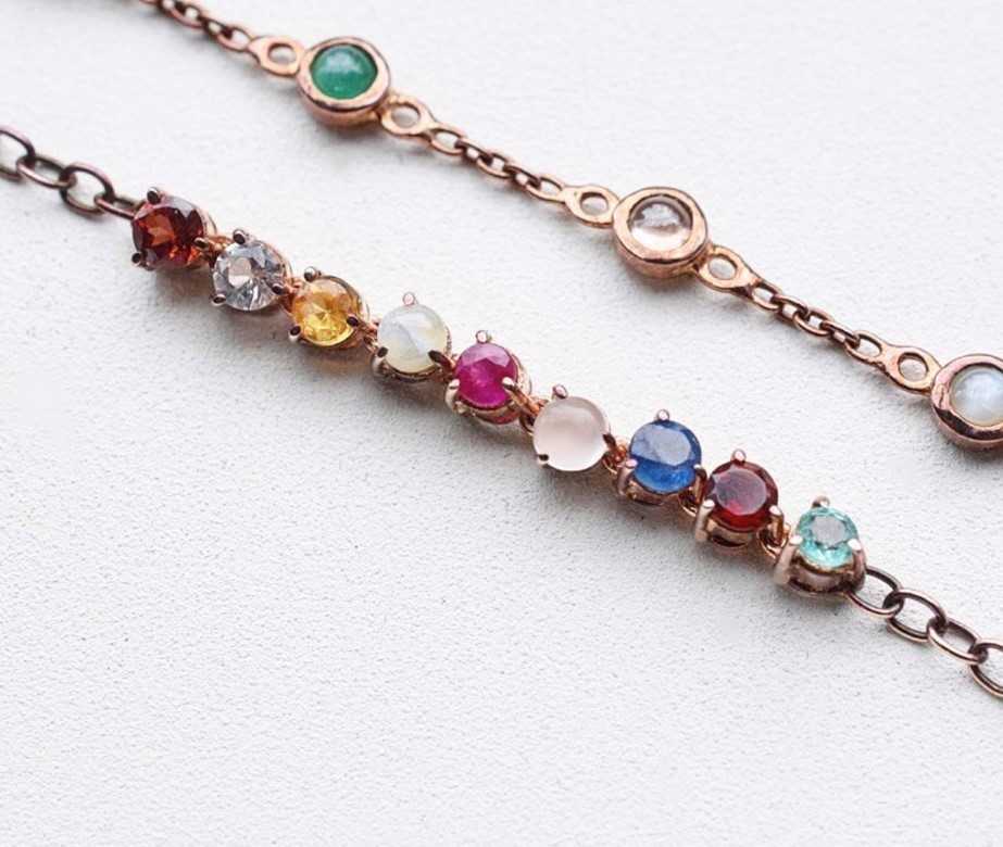 สร้อยข้อมือนพเก้า #minimนพเก้า#minim9luckygems #minimsilverbracelet B058