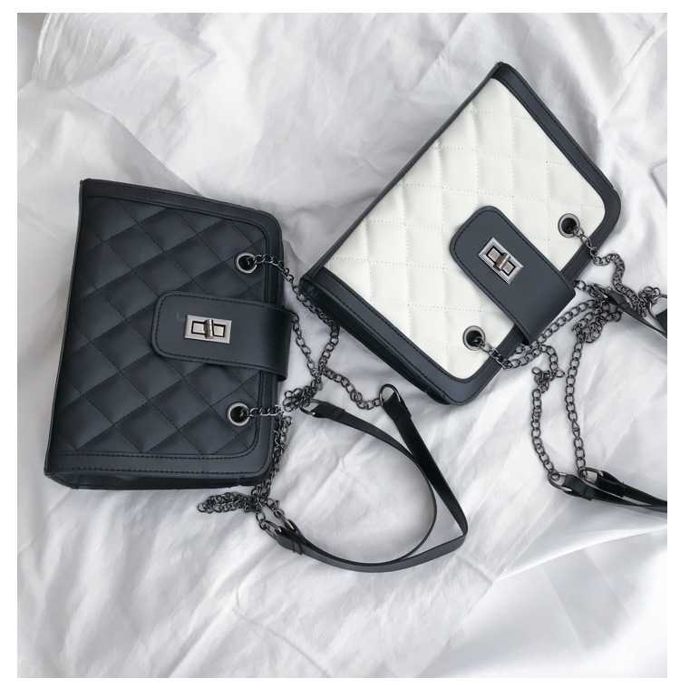 Runpee-C073 กระเป๋า Quilted Bag 👜👝ลายเพรชตัด หนังเก็บขอบ💎👠