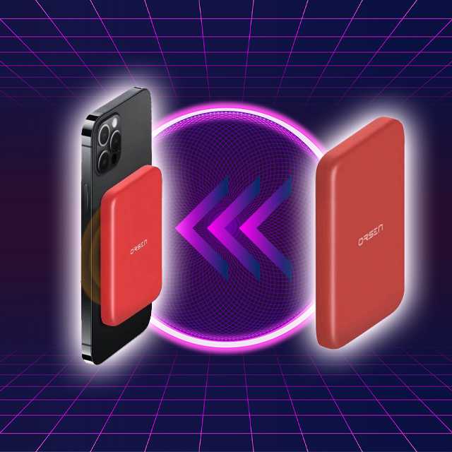 แบตสํารอง ชาร์จเร็ว ORSEN BY ELOOP EW50 MAGNETIC สีแดง