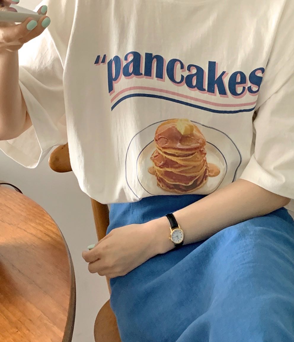 T-shirt ลาย Pancake