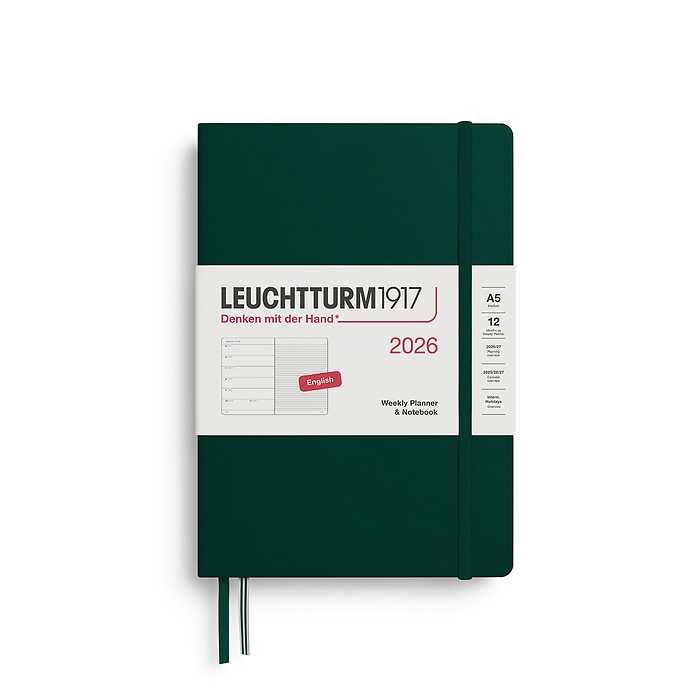 LEUCHTTURM1917 Weekly Planner & Notebook Medium A5 2026 แพลนเนอร์และโน๊ตบุ้ค ขนาด A5