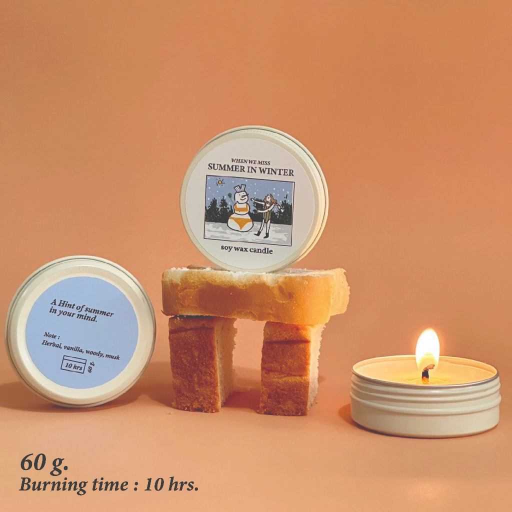 Summerstuff.marine - SOY WAX CANDLES กลิ่น WE MISS SUMMER IN WINTER(60 g) - เทียนหอมไขถั่วเหลือง