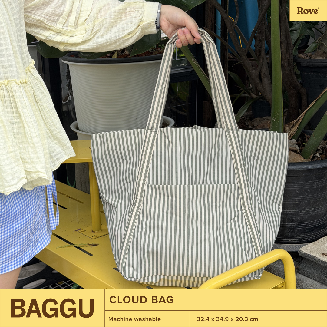 BAGGU Cloud Bag - Sage Stripe