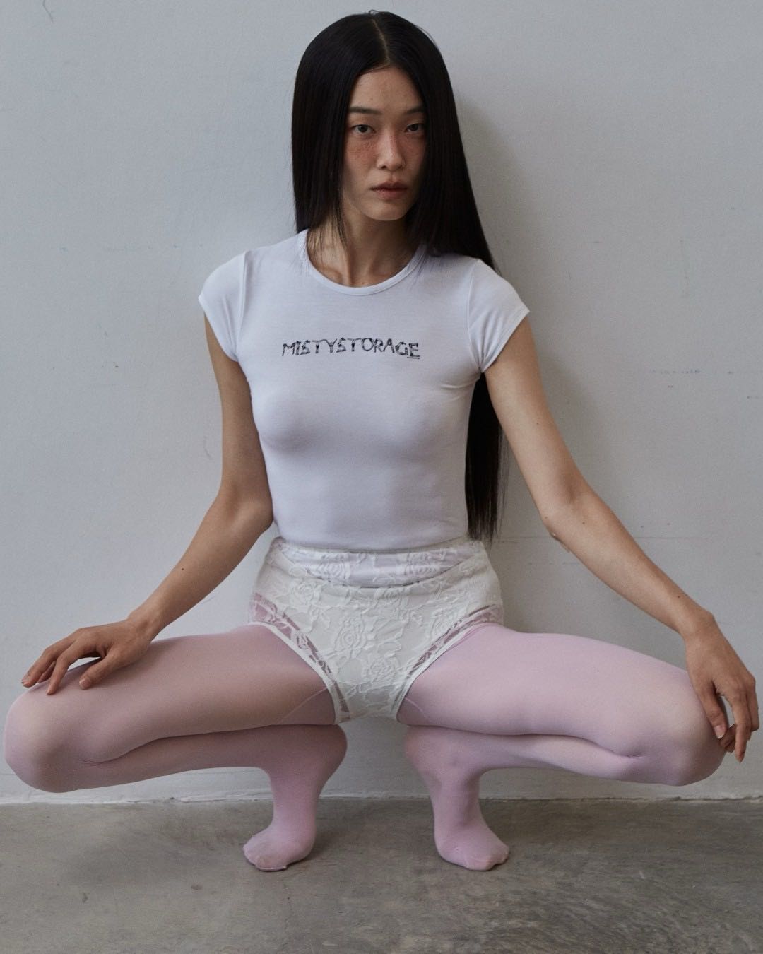 MISTYSTORAGE LOGO TEE WHITE