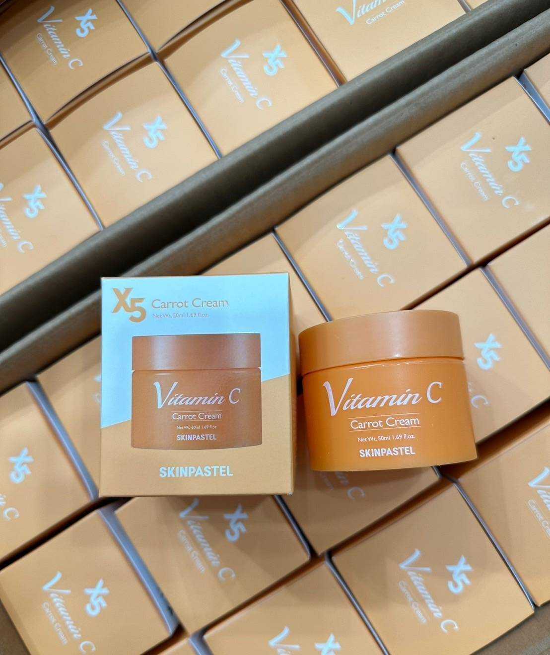 ครีม​บำรุง​ผิวหน้า​  ✨Skinpastel Vitamin C Carrot Cream | 50ml.