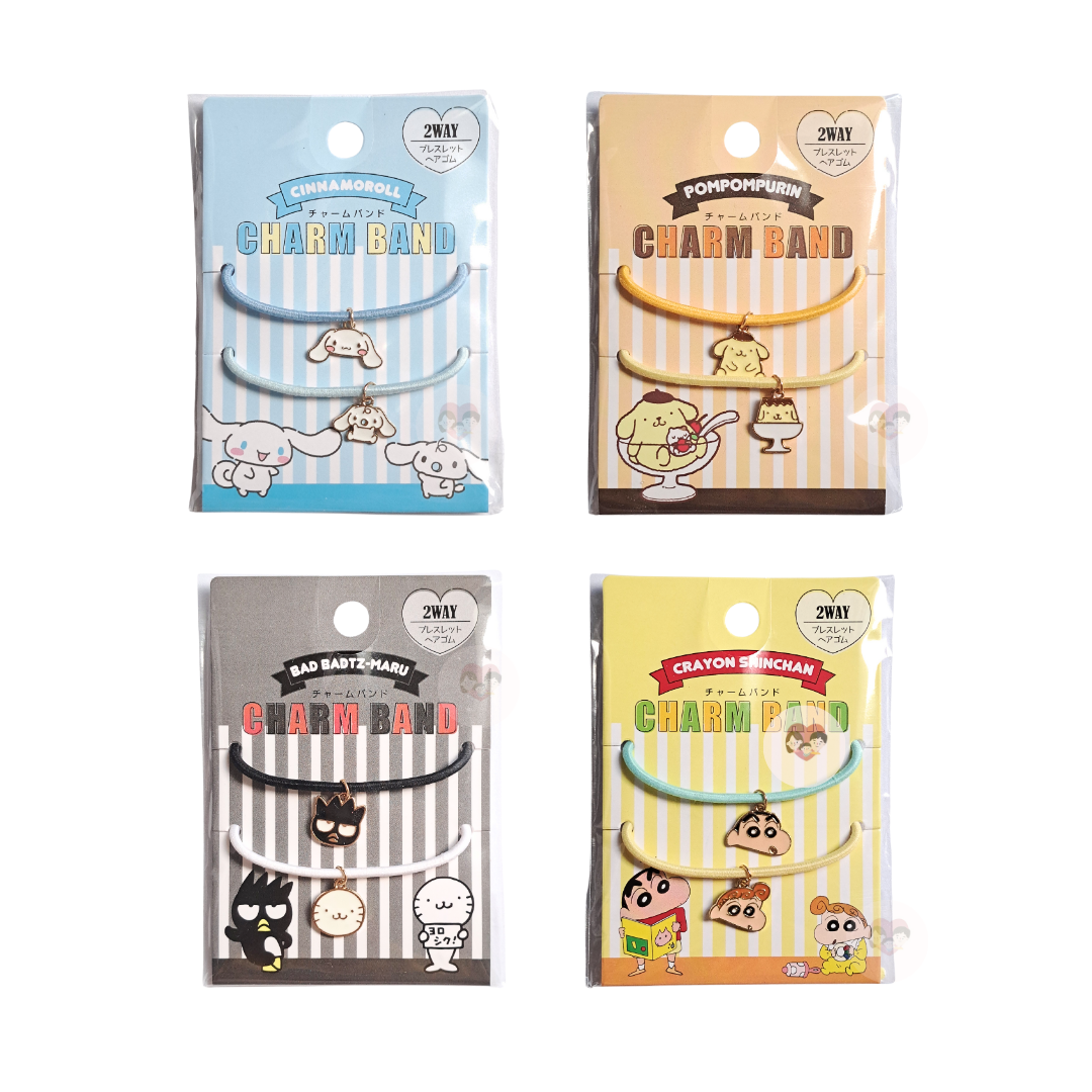 ยางรัดผม กิ๊บติดผม ลายการ์ตูน ซานริโอ้ ชินจัง Sanrio Cinnamonroll Shin Chan Pompomprin Badtz