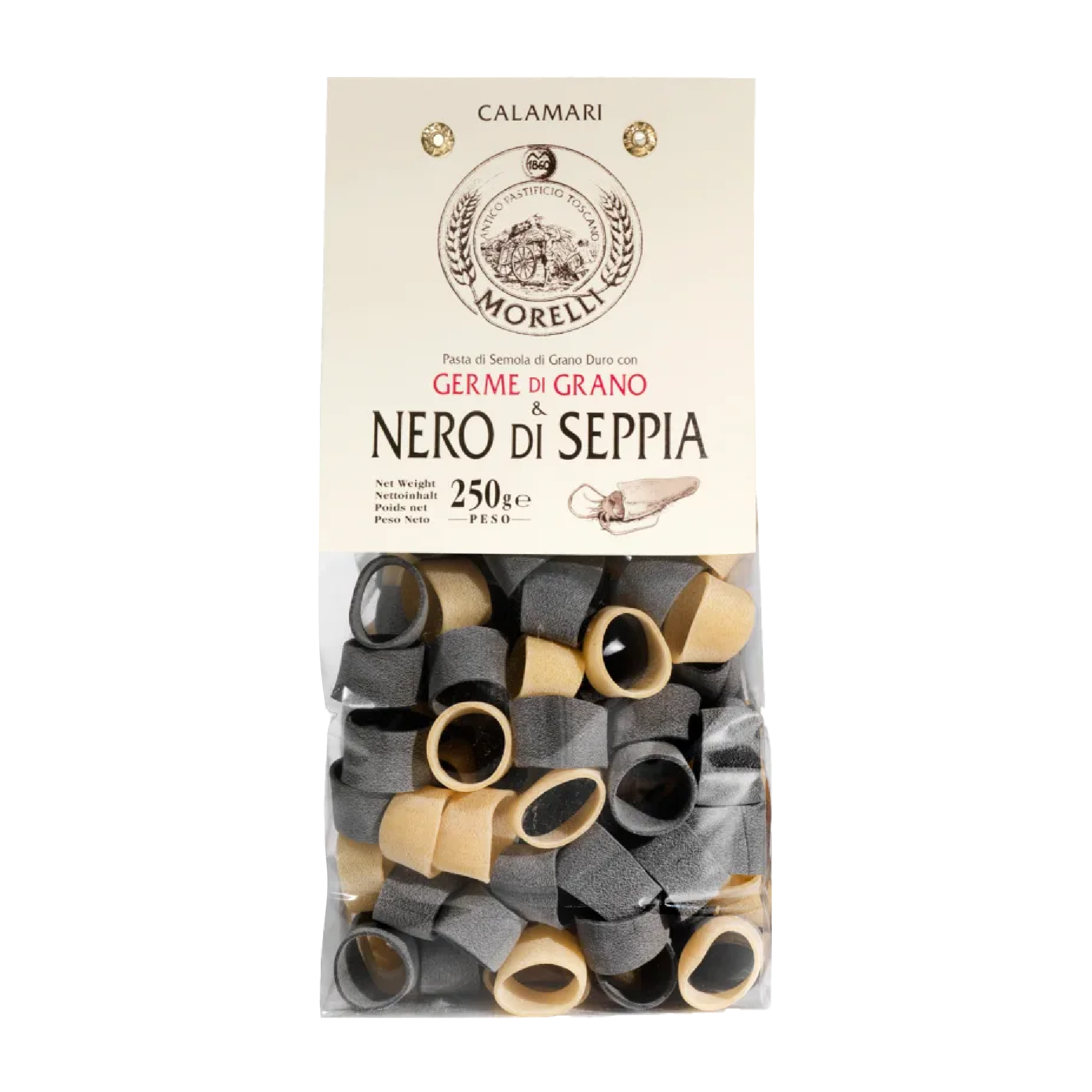 Calamari Wheat Germ & Black Squid Ink Morelli - 250gr