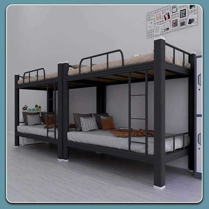 ปังปูลีเย่!!! เตียงเหล็ก2ชั้นมีความแข็งแรงทนทาน ขนาด 180x200x90 cm (ฟรี!!แผ่นรองเตียง) 