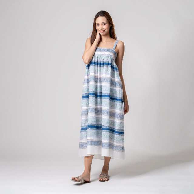 Flores Dress (Blue, Free Size)