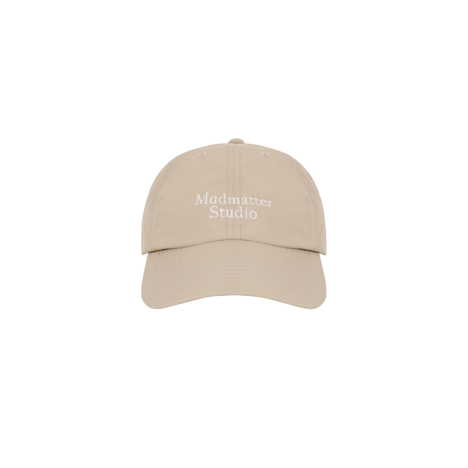 Serif Logo Cap Khaki Nylon