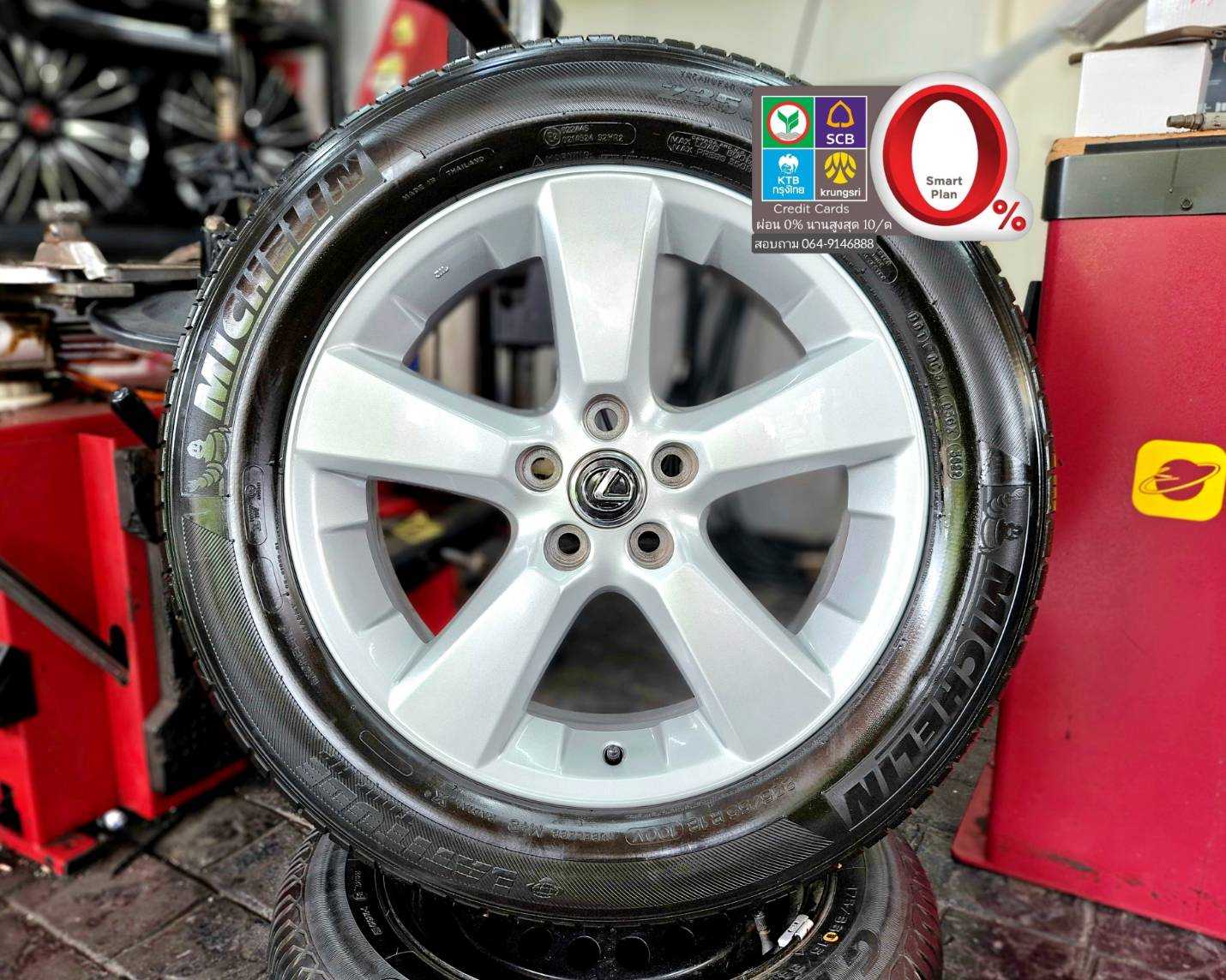 ล้อ Lexus ขอบ 18 สภาพสวยไม่มีรอย พร้อมยางแถม 235 55 18 Michelin ปี22  1840768  55555