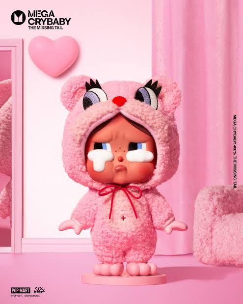 [พร้อมส่ง] Popmart Crybaby Missing Tail no tail Mega size 400% ใหม่