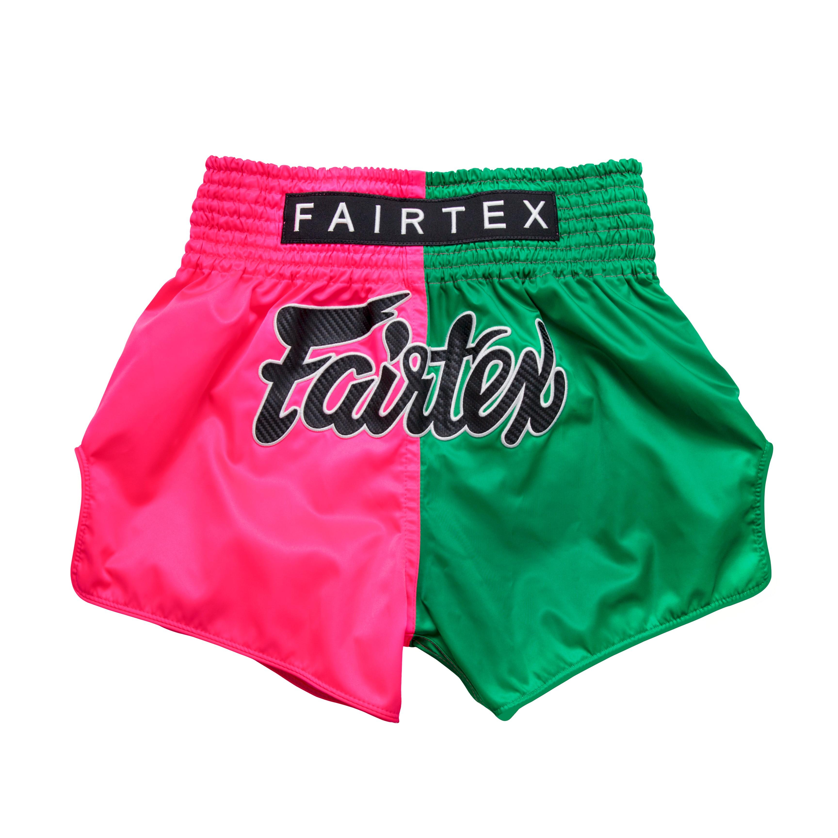 กางเกงมวยรุ่น BS1911 Fairtex Muay Thai Shorts - Pink/Green