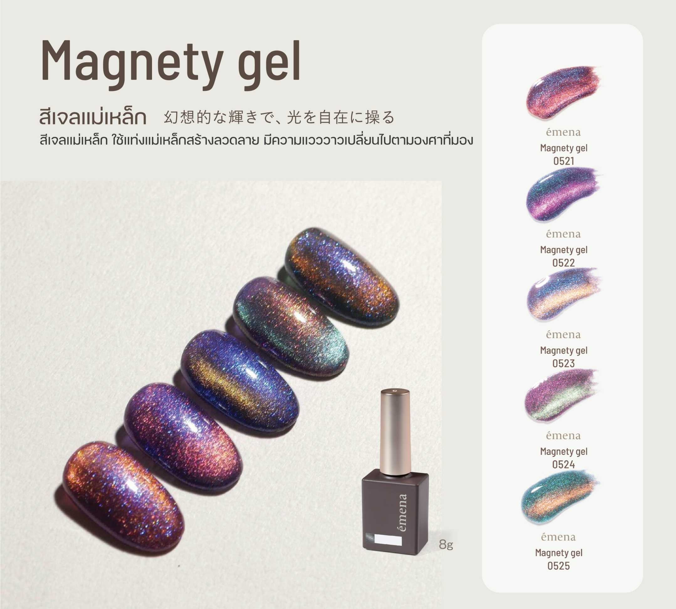 (SET) EMENA MAGNETY GEL NO.0521-0525