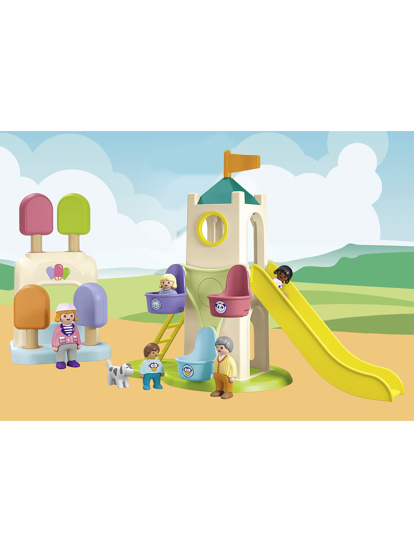 Playmobil 71703 JUNIOR: Adventure Tower with Ice Cream Booth จูเนียร์ หอคอยผจญภัยพร้อมบูธไอศกรีม