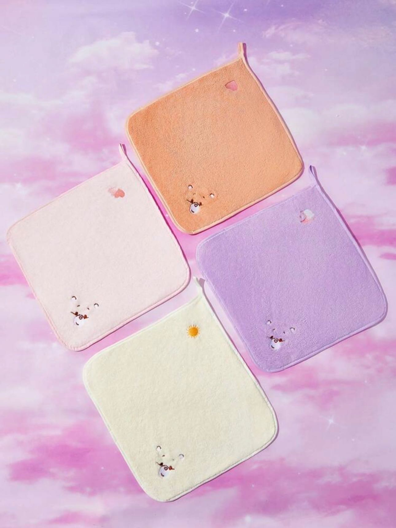 PreOrder🍼Care Bears Baby ผ้าเช็ดหน้า set4ชิ้น