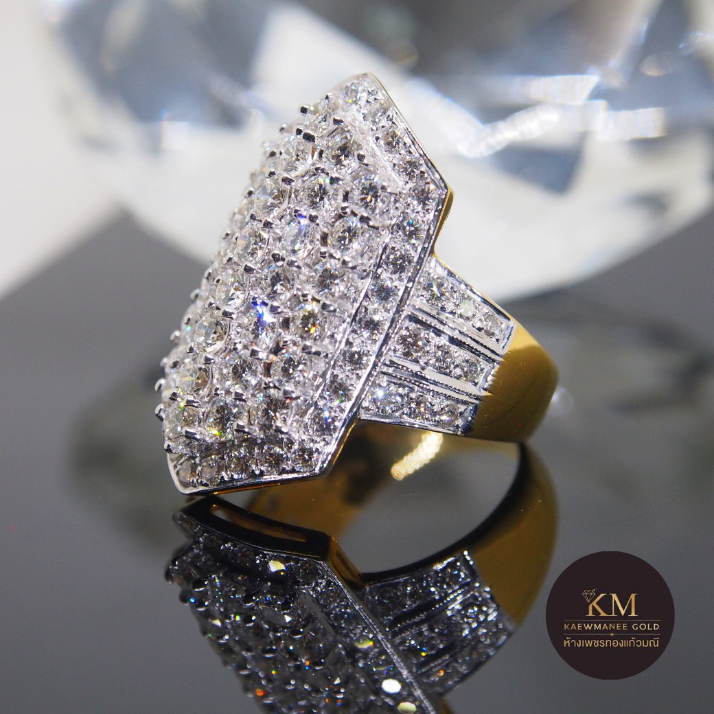 แหวนเพชร ABSOLUTE DECO Pave Round RING (90% Gold)