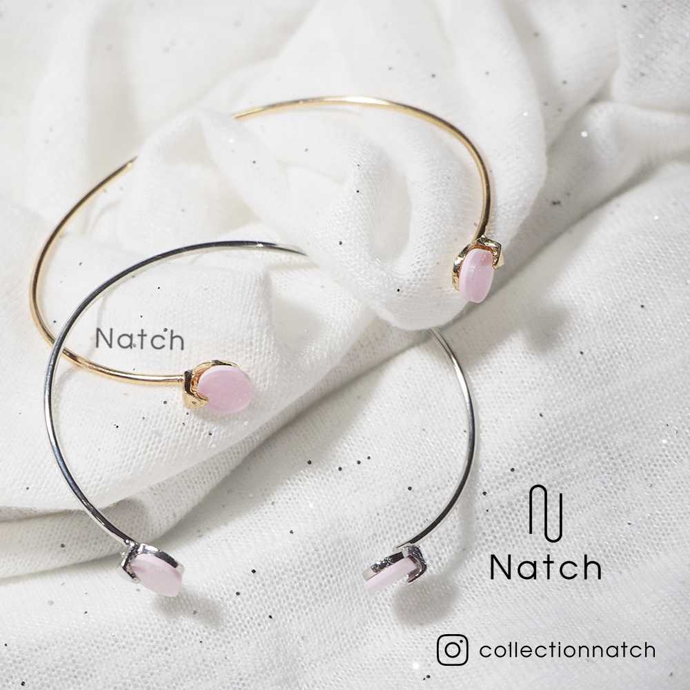 กำไลข้อมือ วงกลมสีชมพู