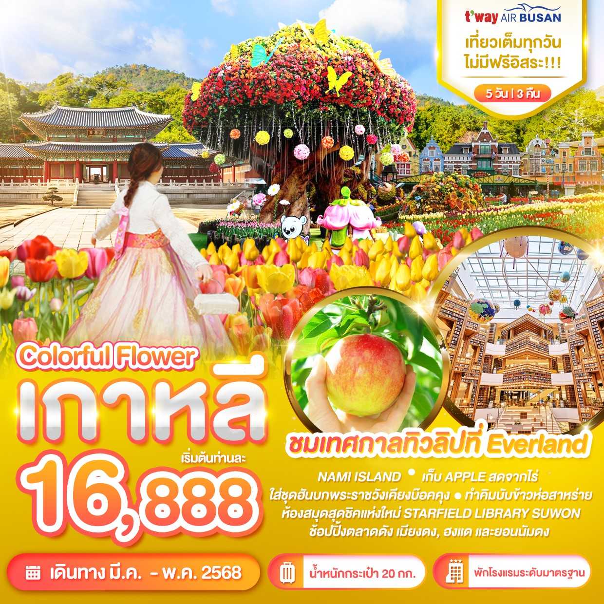 KFTWD-Korea Colorful Flower 5D3N (MAR-MAY25)
