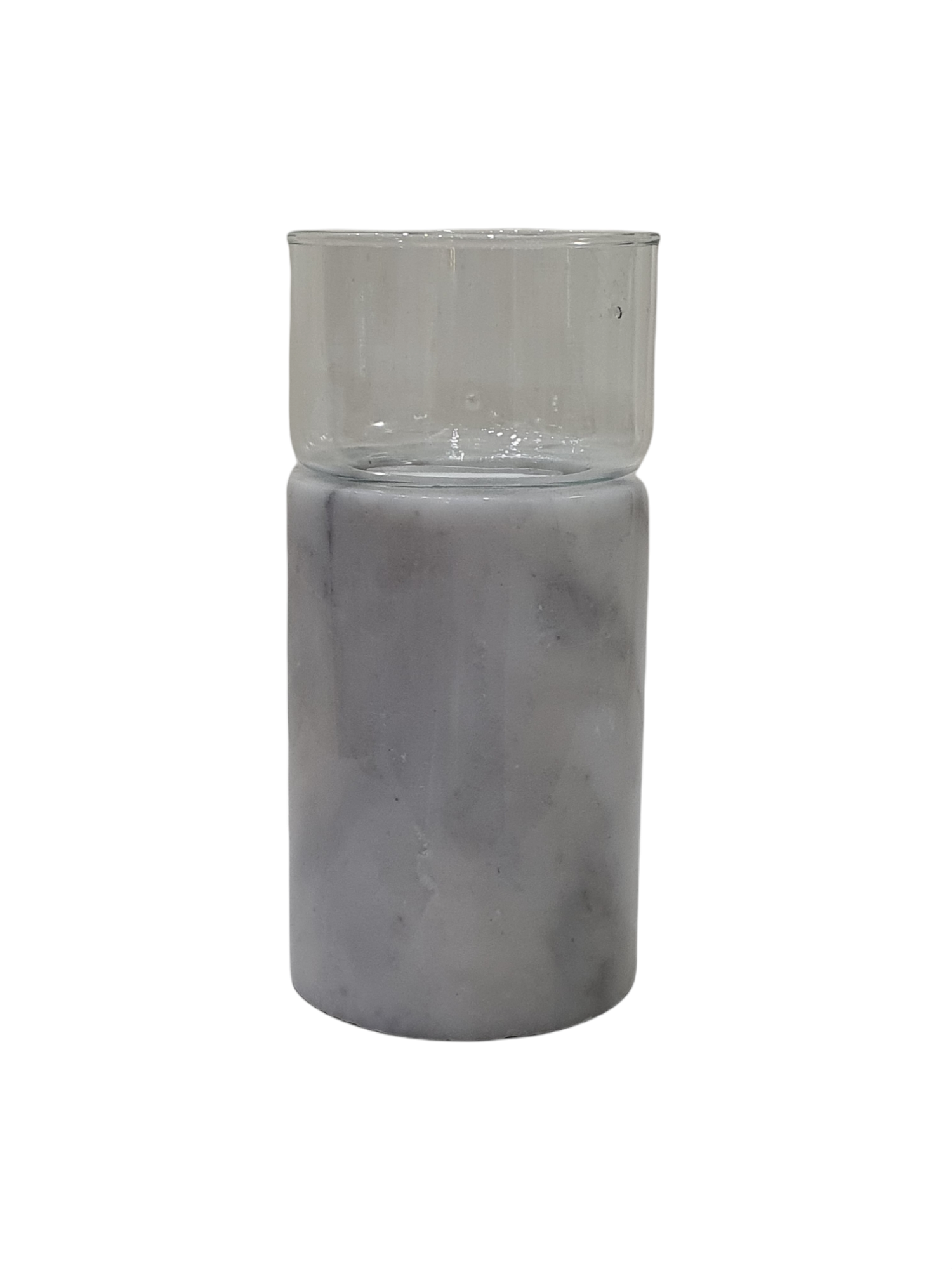 Candle holder, Marble, White, M
