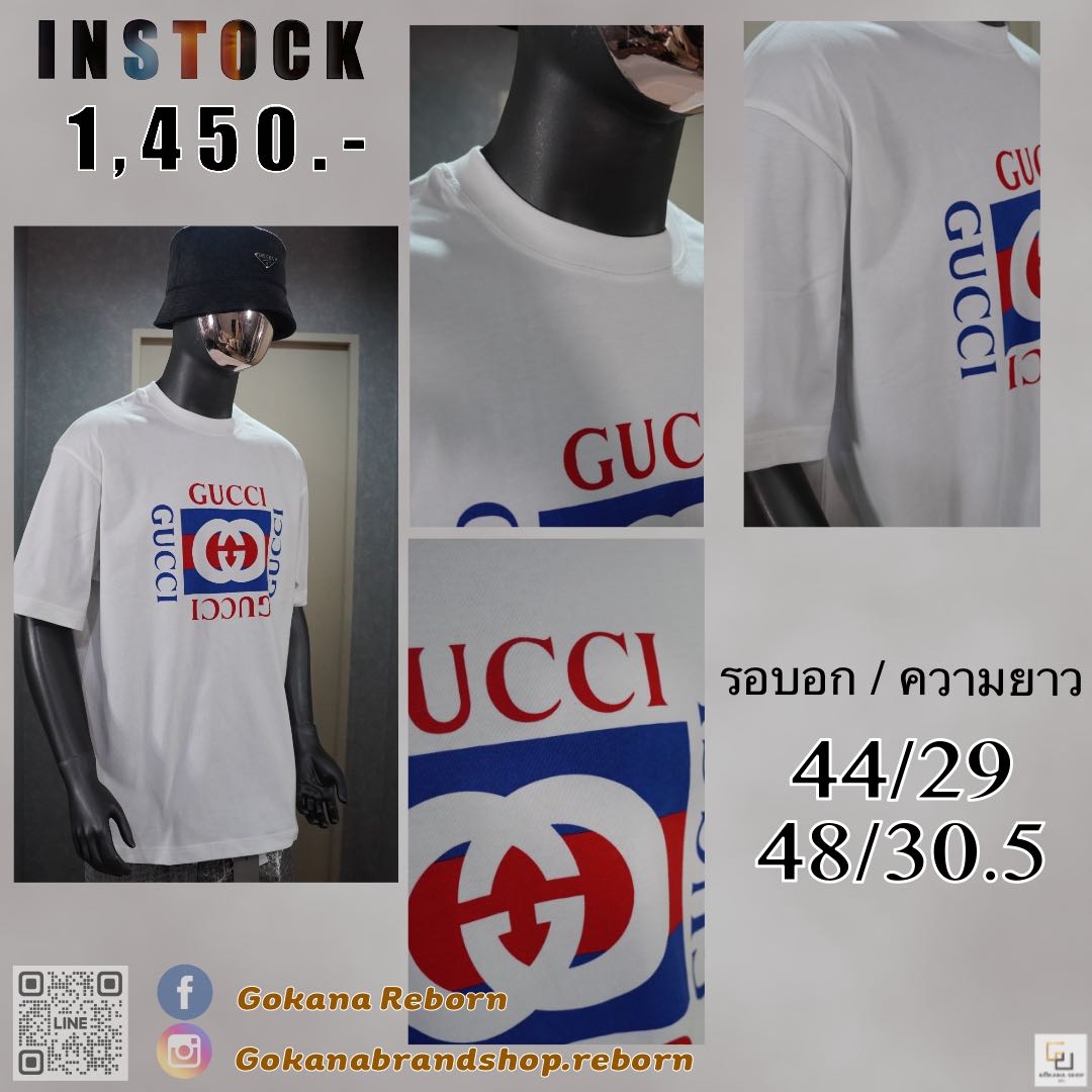 (พร้อมส่ง )  GG LOGO ขาว