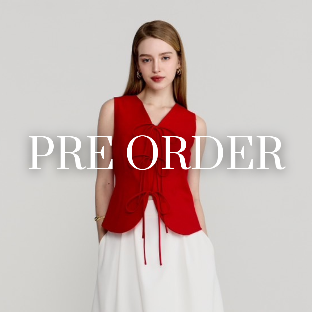 [PRE ORDER] MAVE เสื้อ รุ่น Bow vest สี Red พร้อมส่ง 16 Jan