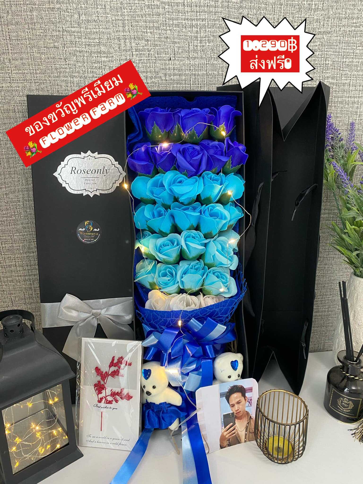 ช่อดอกกุหลาบสบู่ พร้อมส่งแบบตกแต่ง 33 นง