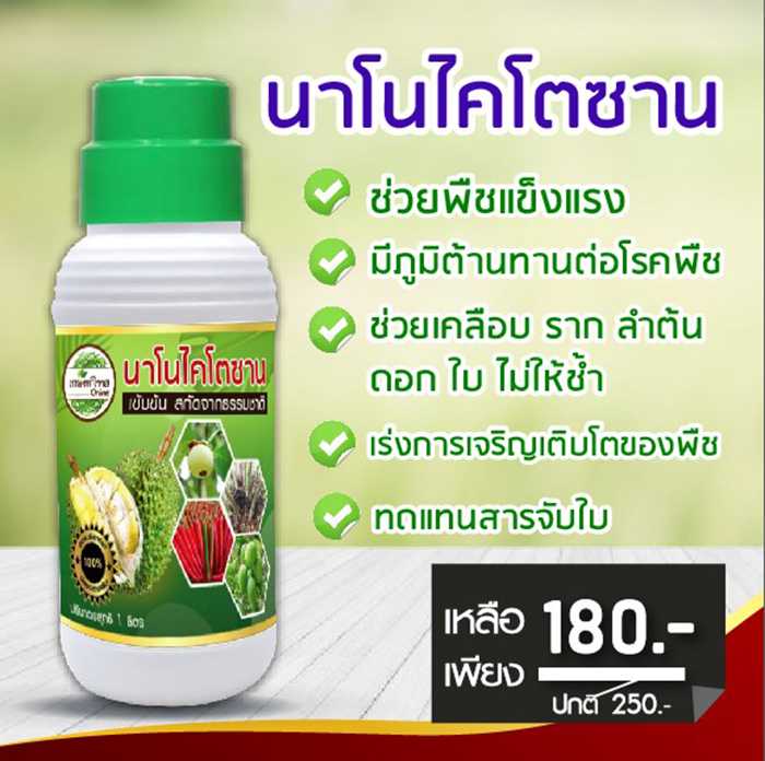ไคโตซานพืช สารสกัดจากเปลือกกุ้ง บำรุงพืช