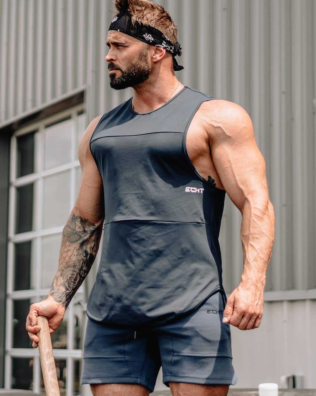 เสื้อกล้าม ECHT#3 ผ้าคอตตอนผสมโพลีฯ ใส่ออกกำลังกาย ไม่อมเหงื่อ ผ้านิ่มใส่สบาย ระบายอากาศได้ดี