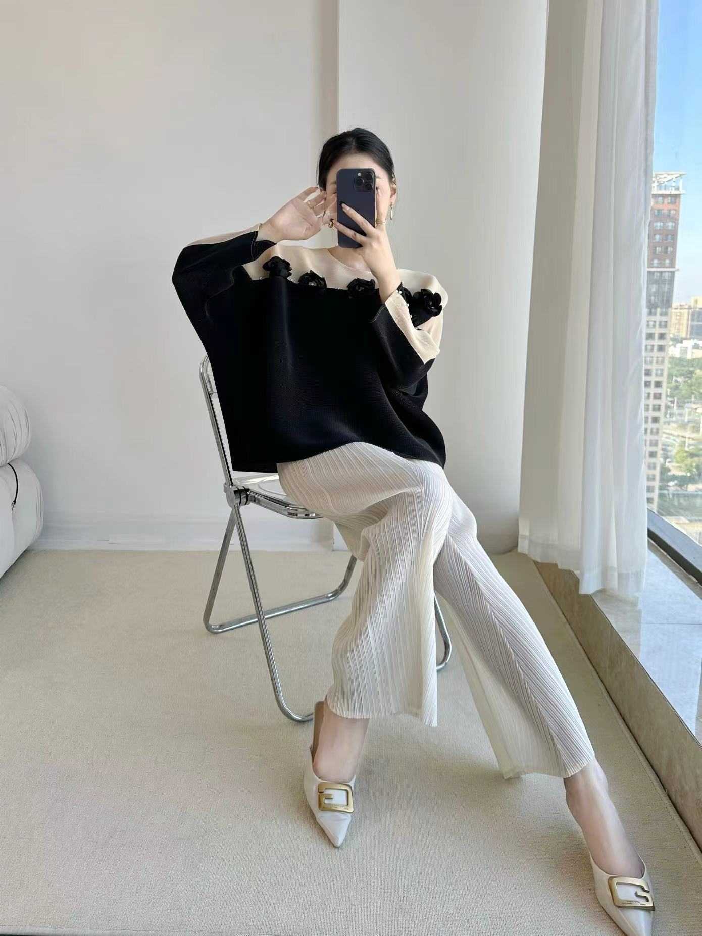 Pleatbynisa A551 เสื้ออัดพลีท เนื้อผ้าPolyester100%