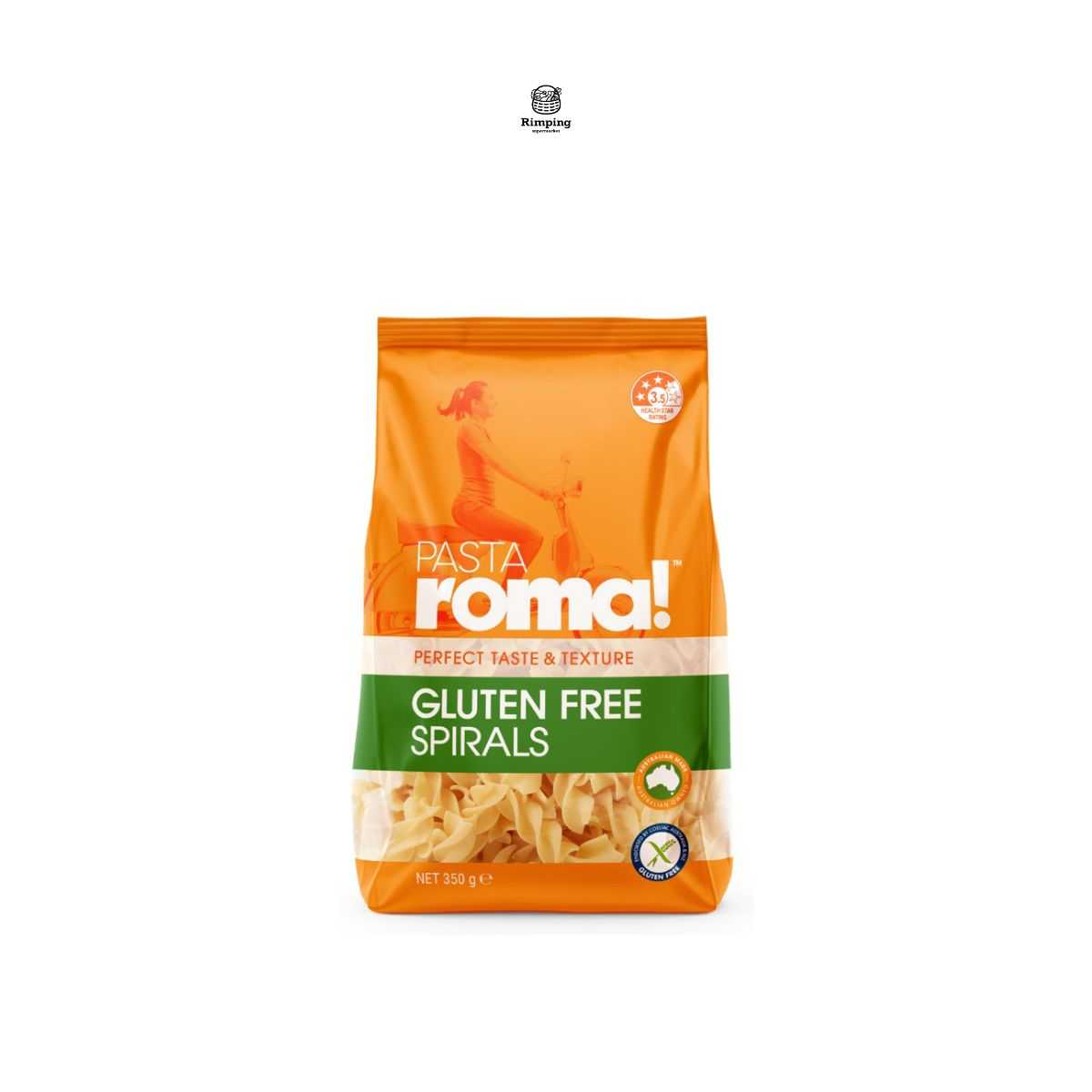 Roma! gluten free pasta spirals 350g.