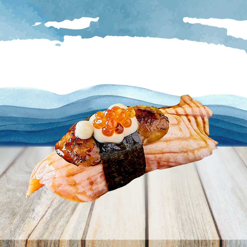 Salmon Top Foie Gras Nigiri	ข้าวปั้นแซลมอน ท๊อปฟัวกราส์