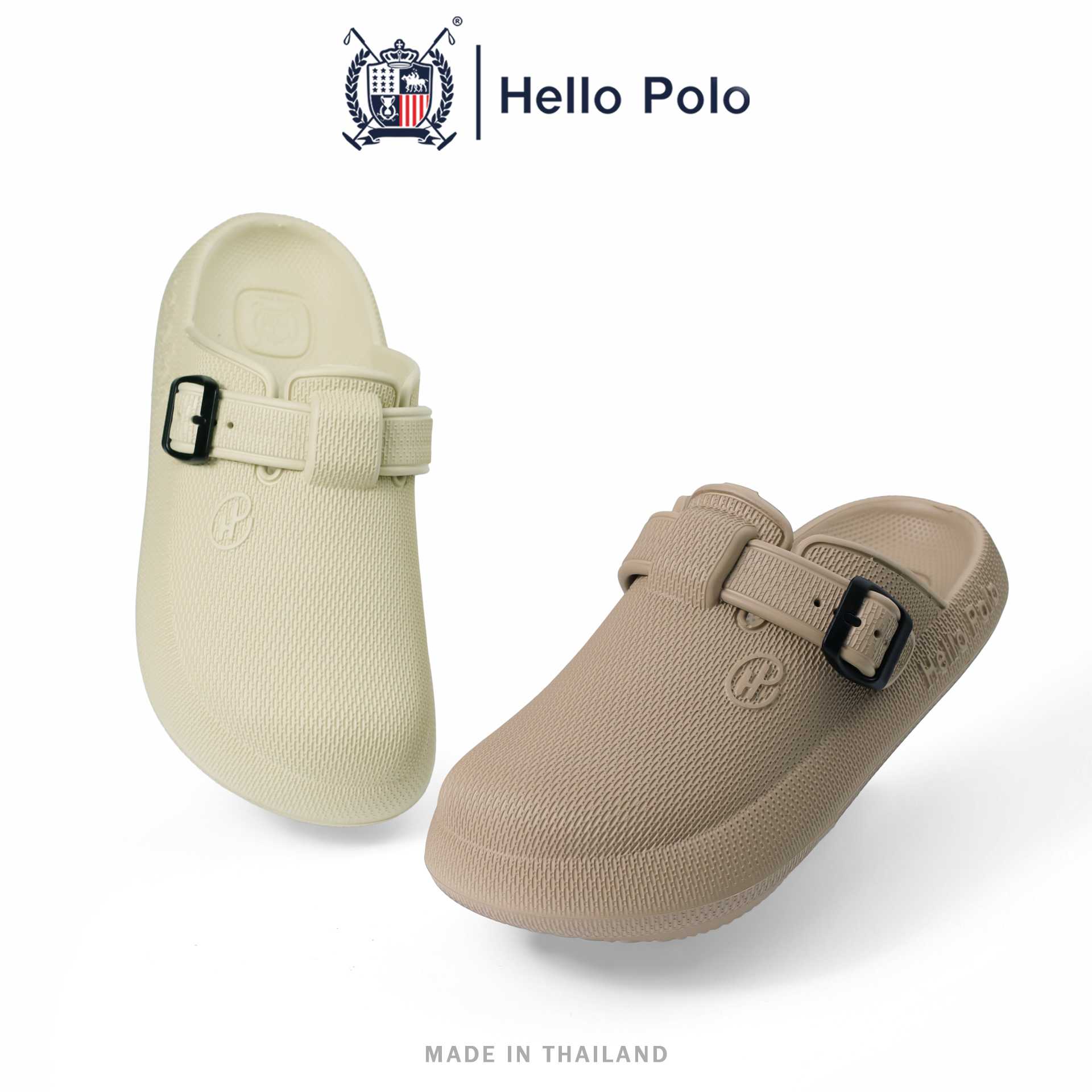 Hello Polo รุ่น HP8047 รองเท้าเปิดส้น รองเท้าแตะแบบสวมแฟชั่น EVA  Unisex Size 36-45