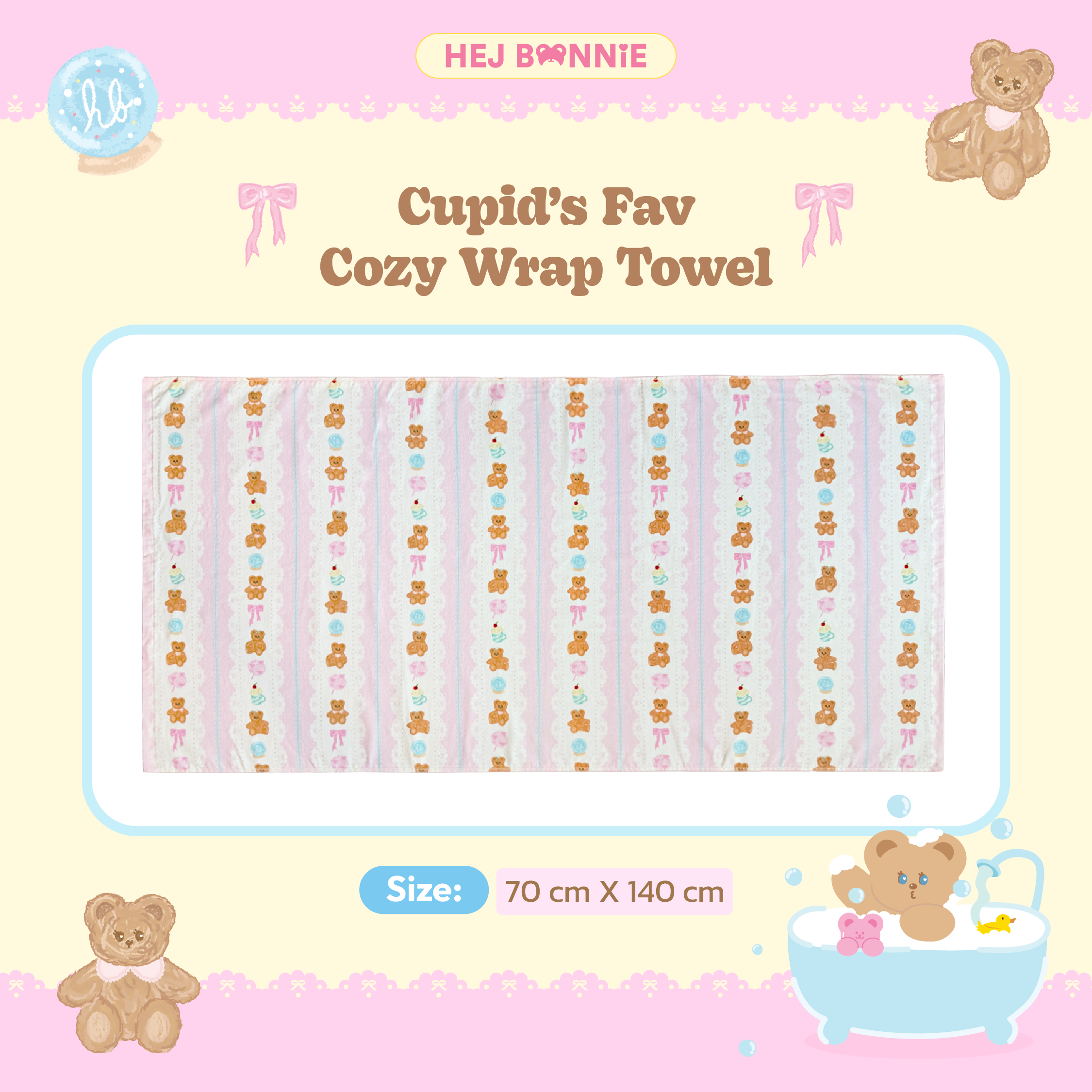 Cupid's Fav Cozy Wrap Towel | Hej Bonnie Official