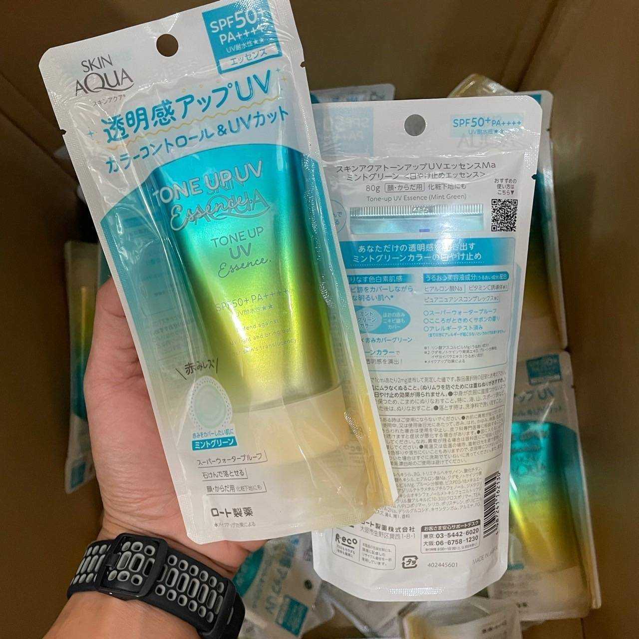 ครีม​กันแดด​ Rohto Skin Aqua Tone Up UV Essence 80 กรัม 