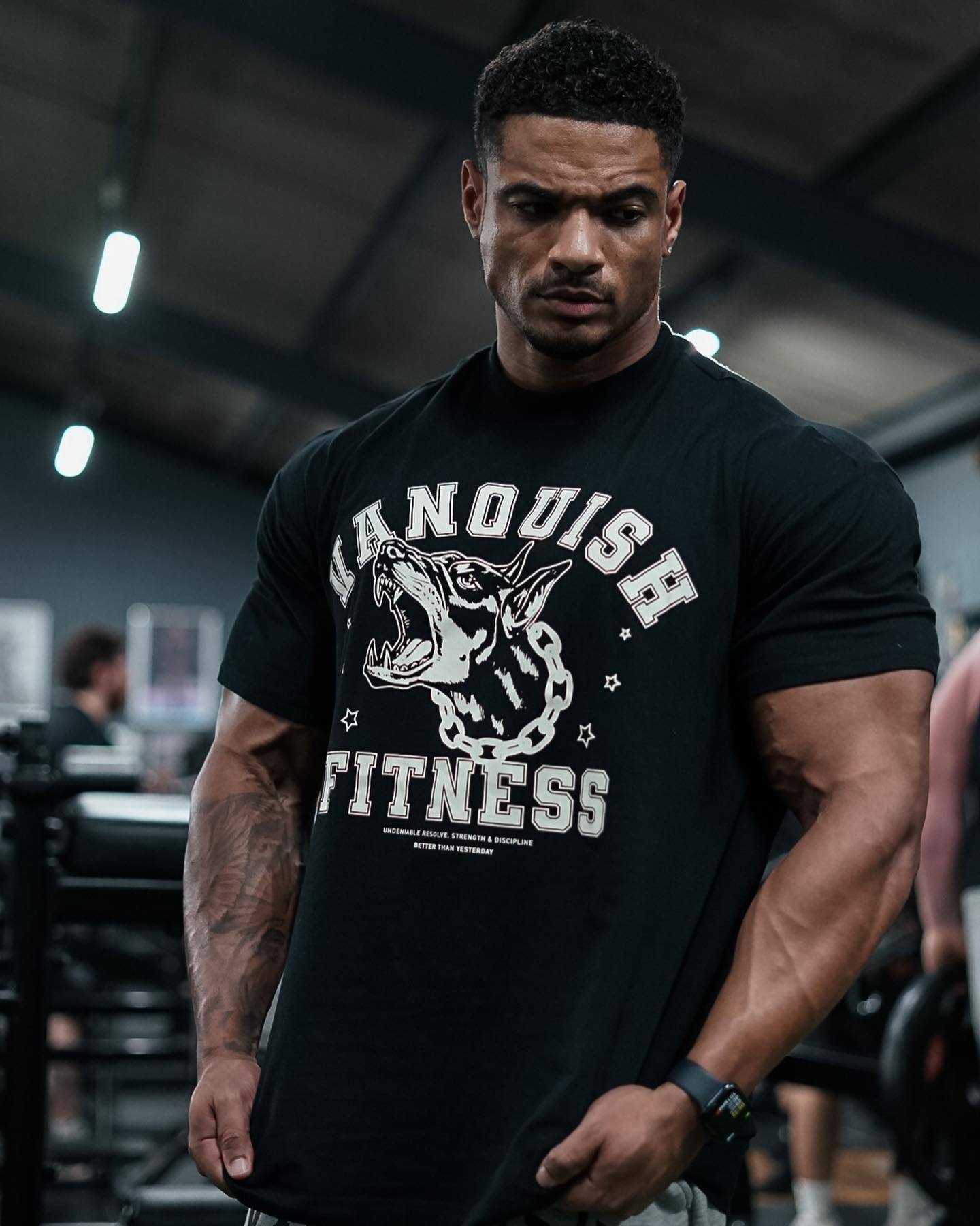 เสื้อแขนสั้น VANQUISH #34 / ผ้าคอตตอน ใส่ออกกำลังกาย ผ้านิ่มใส่สบาย ระบายอากาศได้ดี