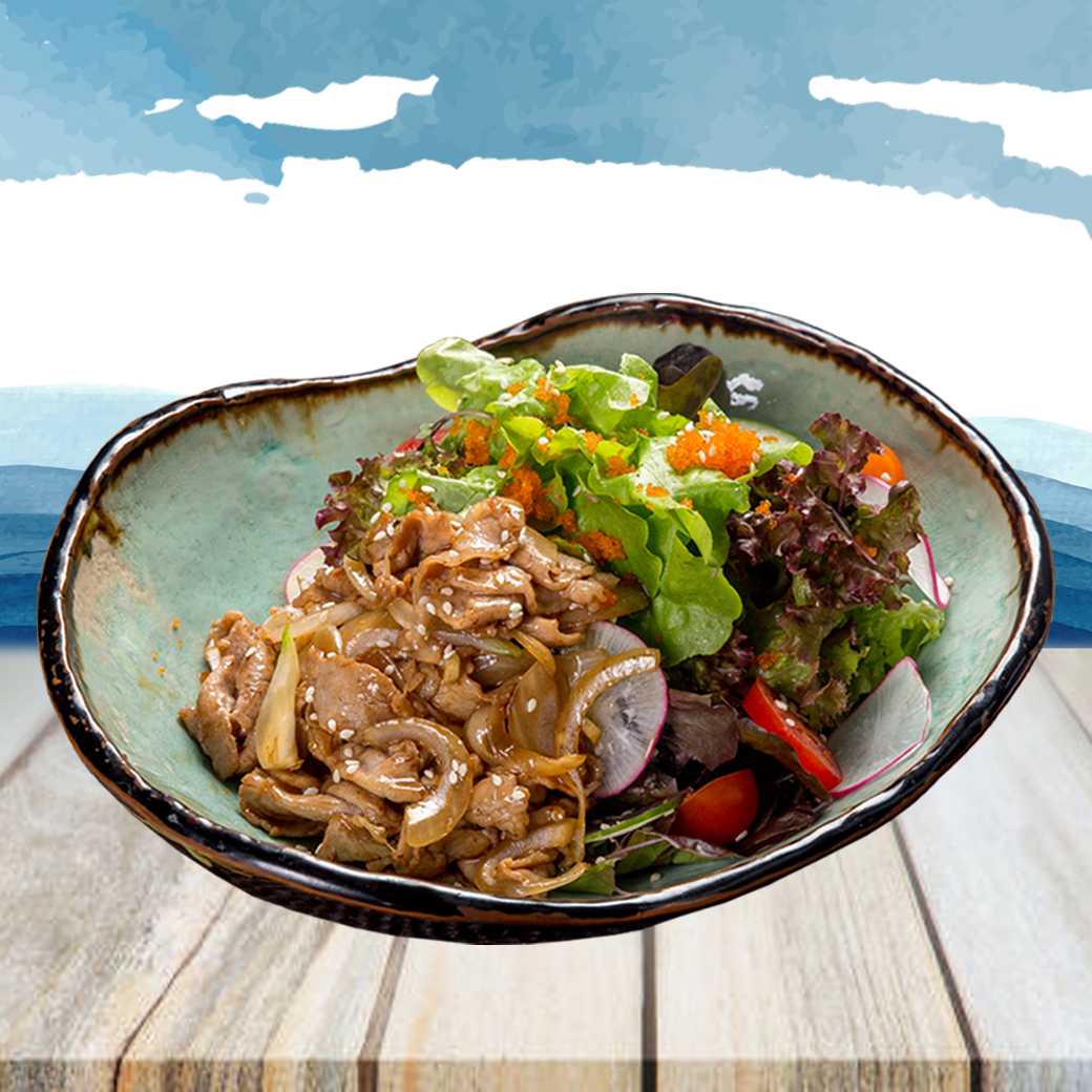 Buta Yakiniku Salad  สลัดหมู ผัดซอสยากินิกุ