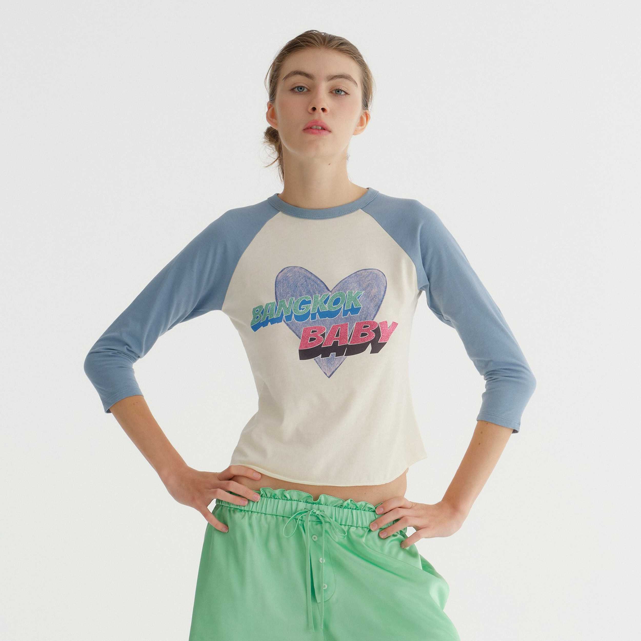 RAGLAN TSHIRT (BLUE)