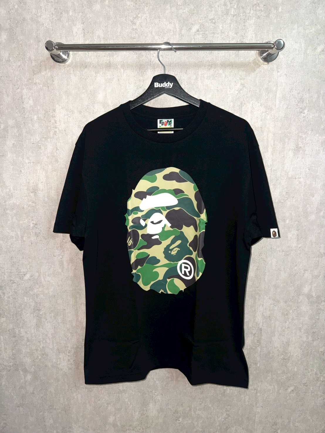 BAPE ABC CAMO BIG APE HEAD TEE Green/Pink