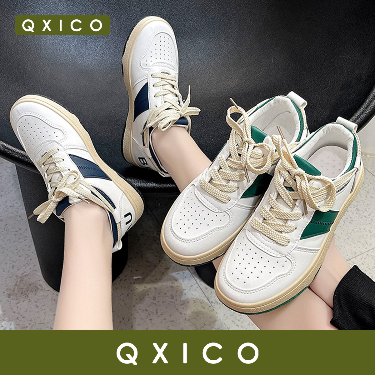 Qxico รุ่น QZ128 รองเท้าผ้าใบ ทรงสวย ใส่สบาย !!
