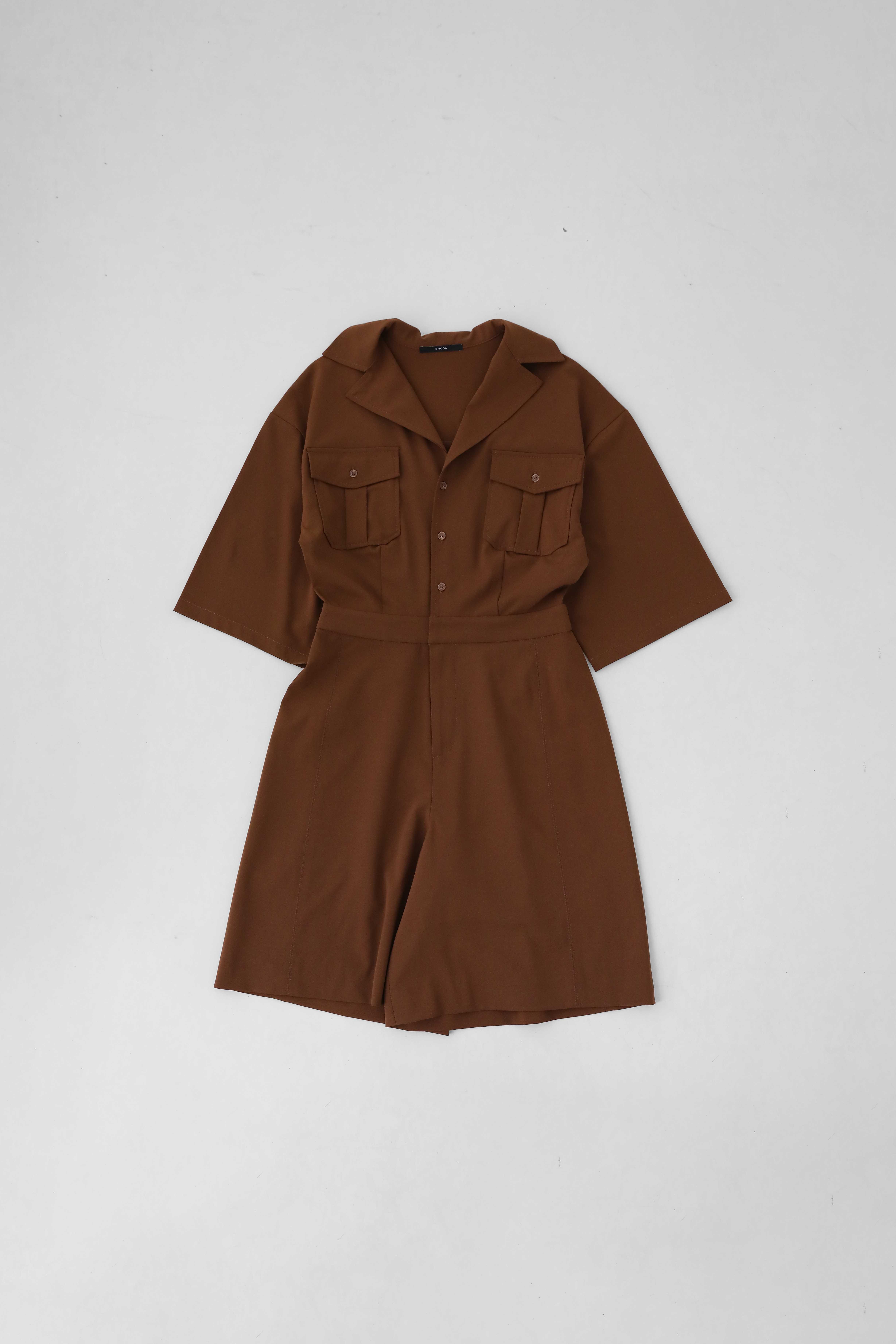[จั้มสูท] EMODA (Freesize) Browm Jumsuit