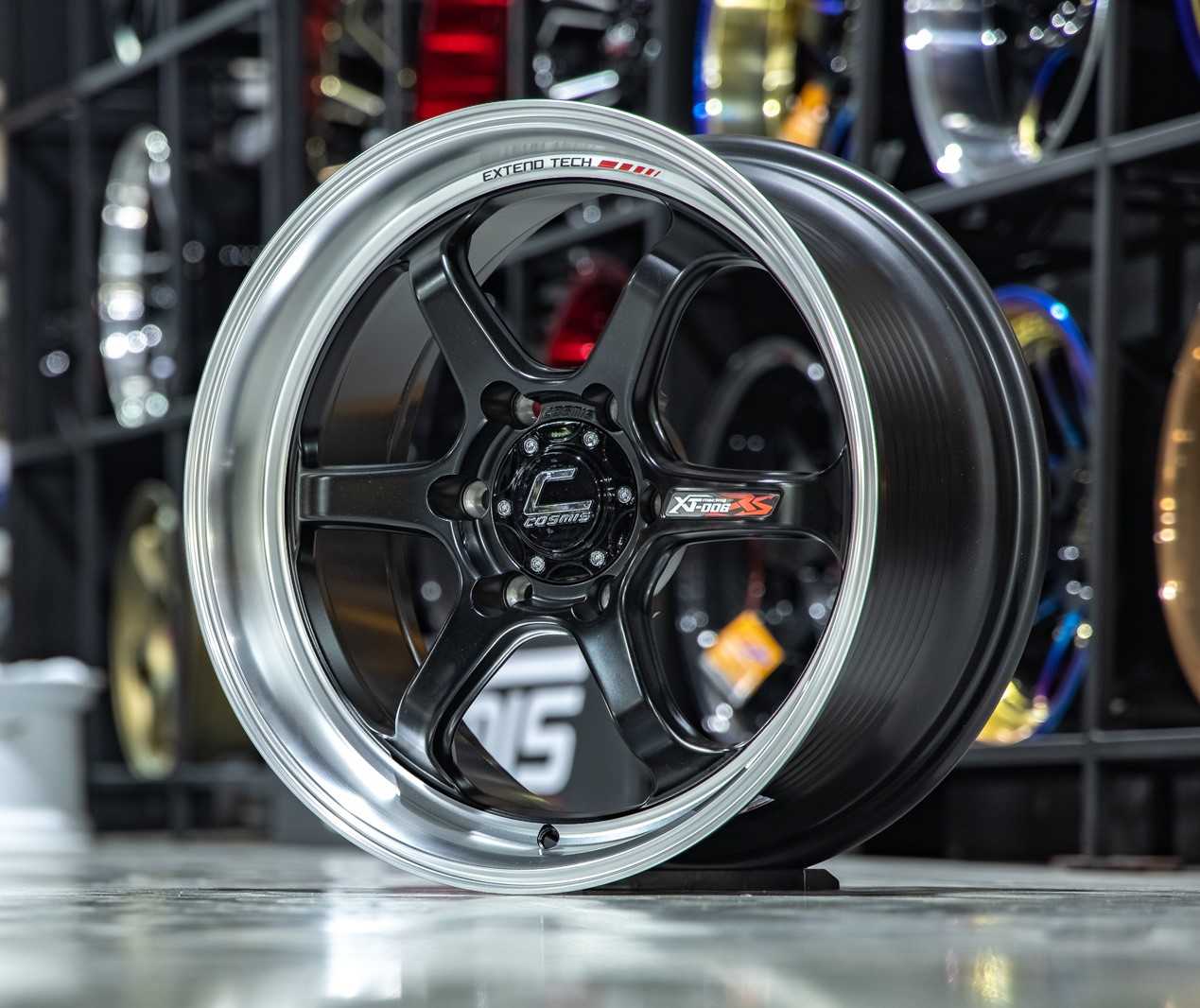 แม็กซ์ XT-006RS(YA059) 18X9.0 6X139.7 ET35 CB.106 B-LP+PLATE  (สีดำ+ขอบเงา+เพลท)