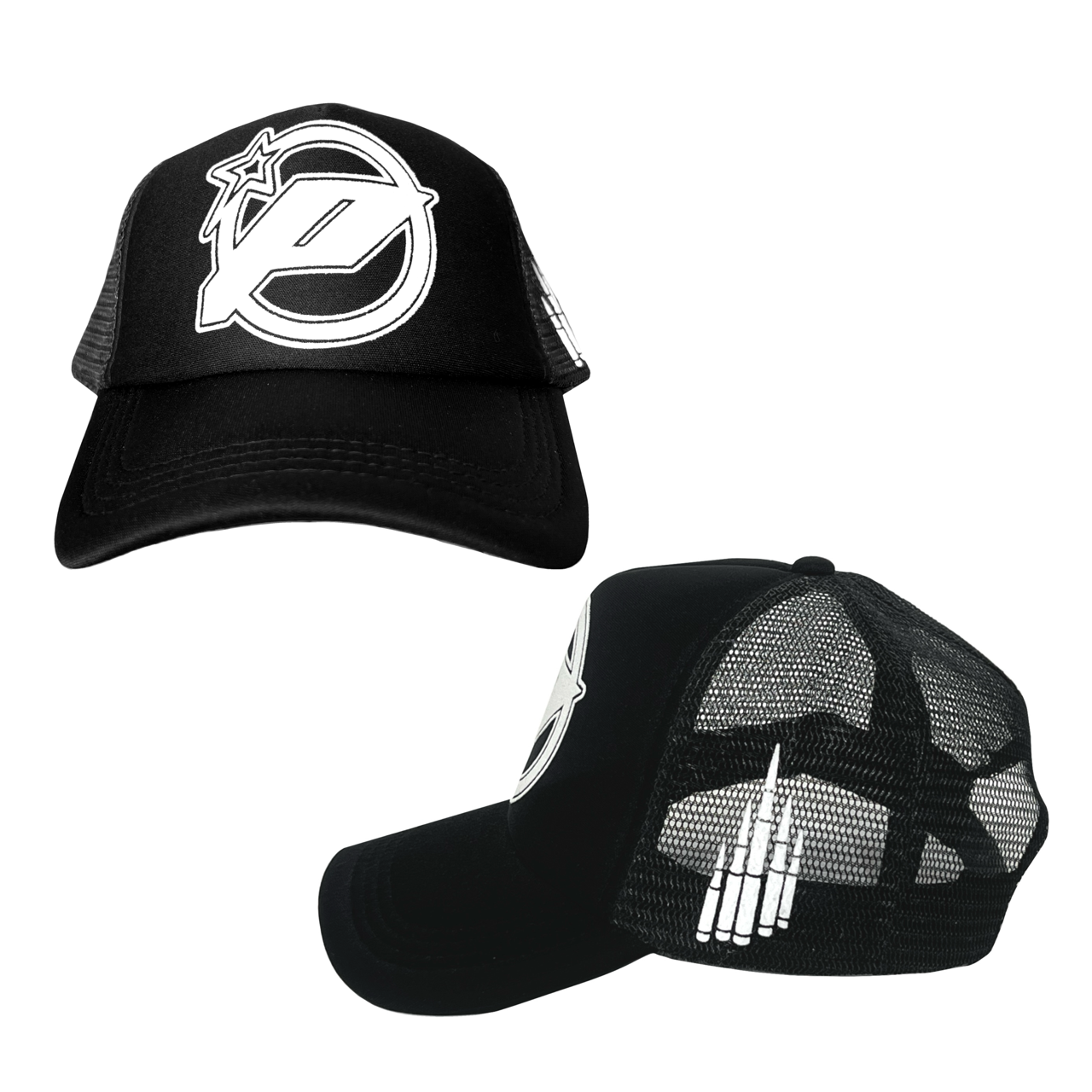 TPP® PSTAR LOGO ALL BLACK TRUCKER HAT