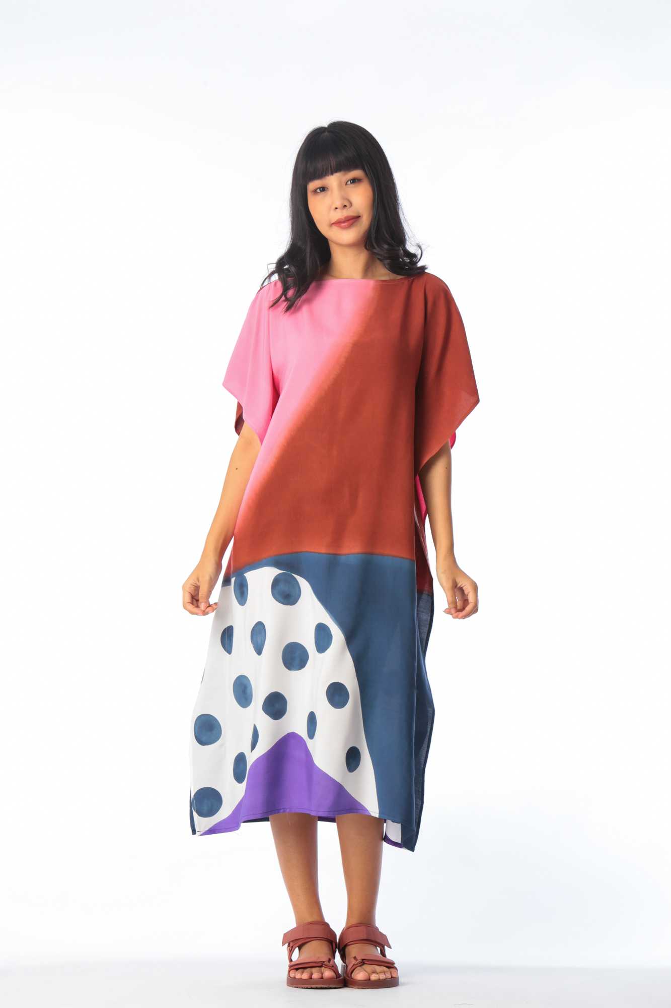 (Pre-order) Kaftan Cotton Rayon Hand Paint คาฟทานคอตต้อนเรยอนแฮนด์เพ้นท์ Small Size