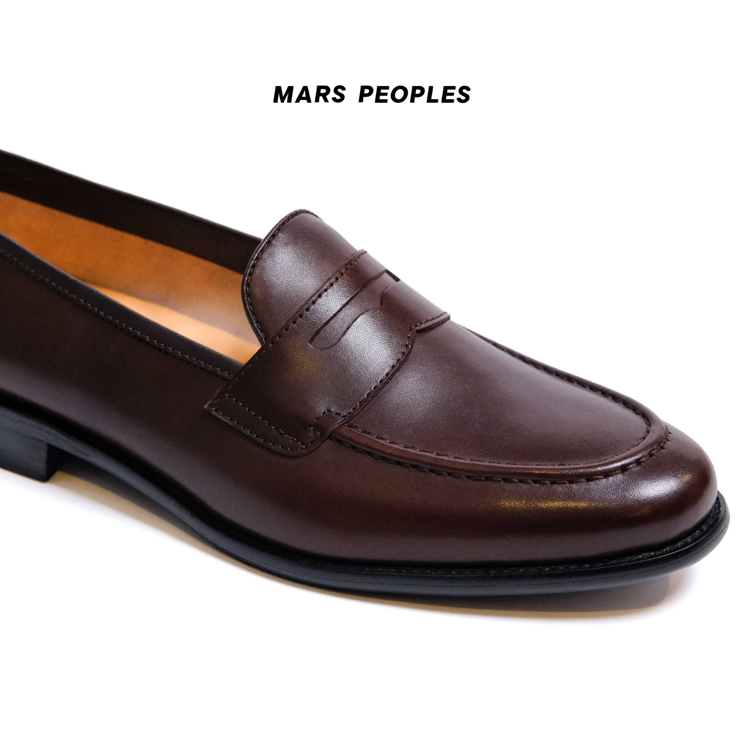 Unlined Penny loafers No.3 - Dark brown Calf