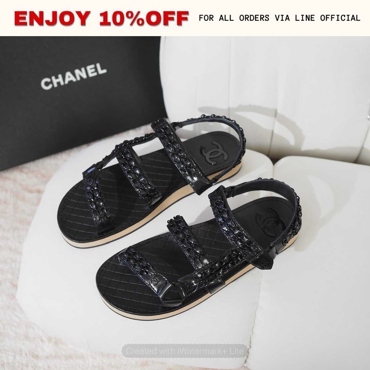 NEW! CHANEL Sandals    สี Black  | Shoes