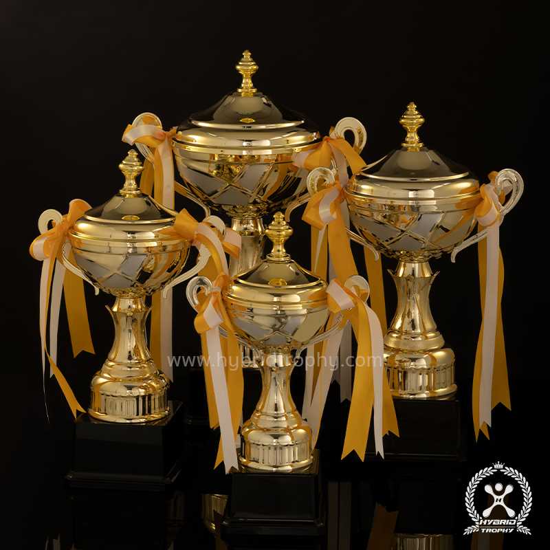 Hybrid Trophy ถ้วยรางวัลโลหะอิตาลี HYB-D16 สี Gold